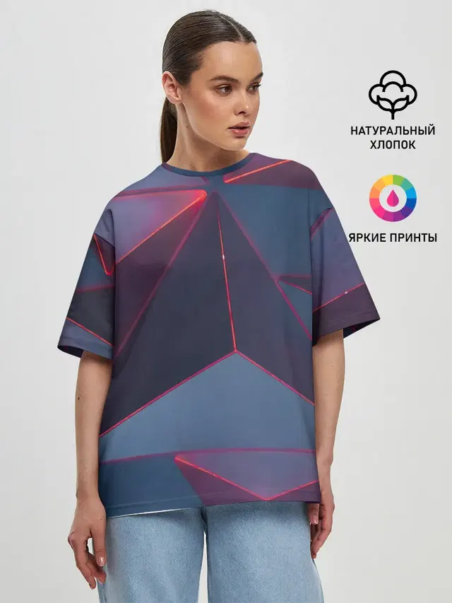Женская футболка оверсайз