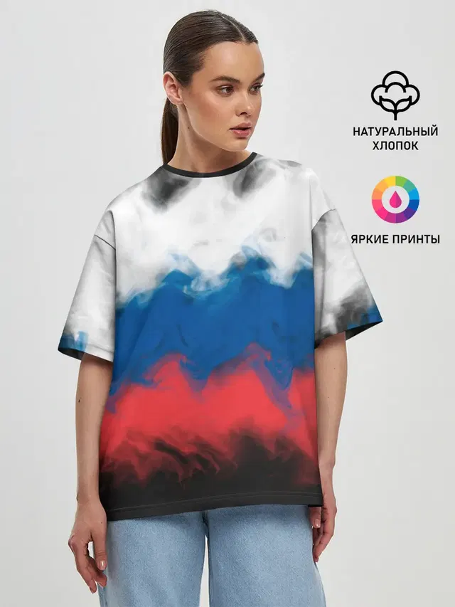 Женская футболка оверсайз