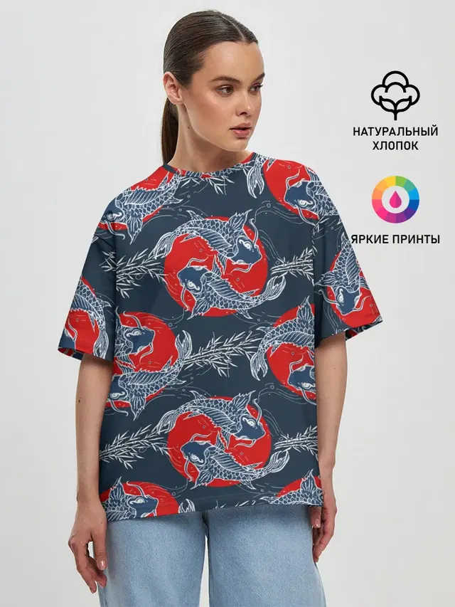 Женская футболка оверсайз