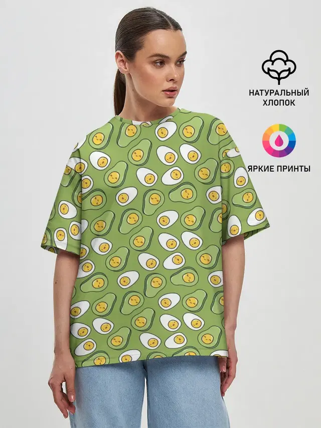 Женская футболка оверсайз