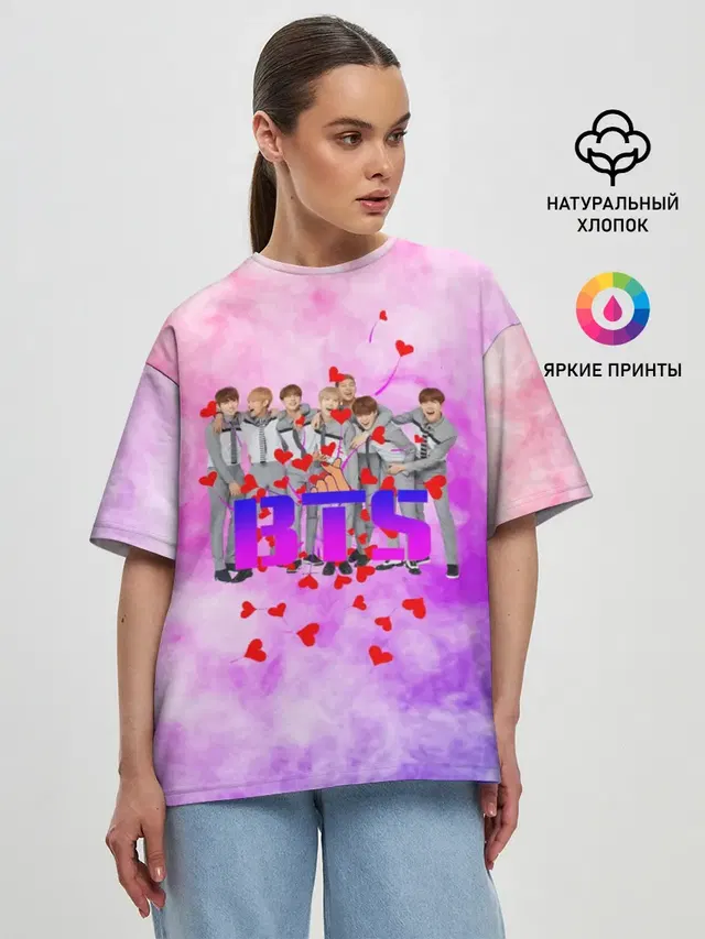 Женская футболка оверсайз