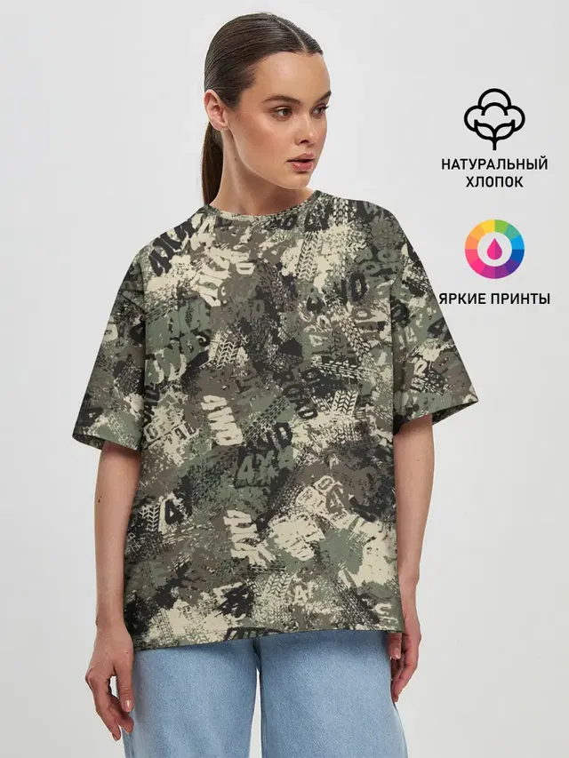 Женская футболка оверсайз