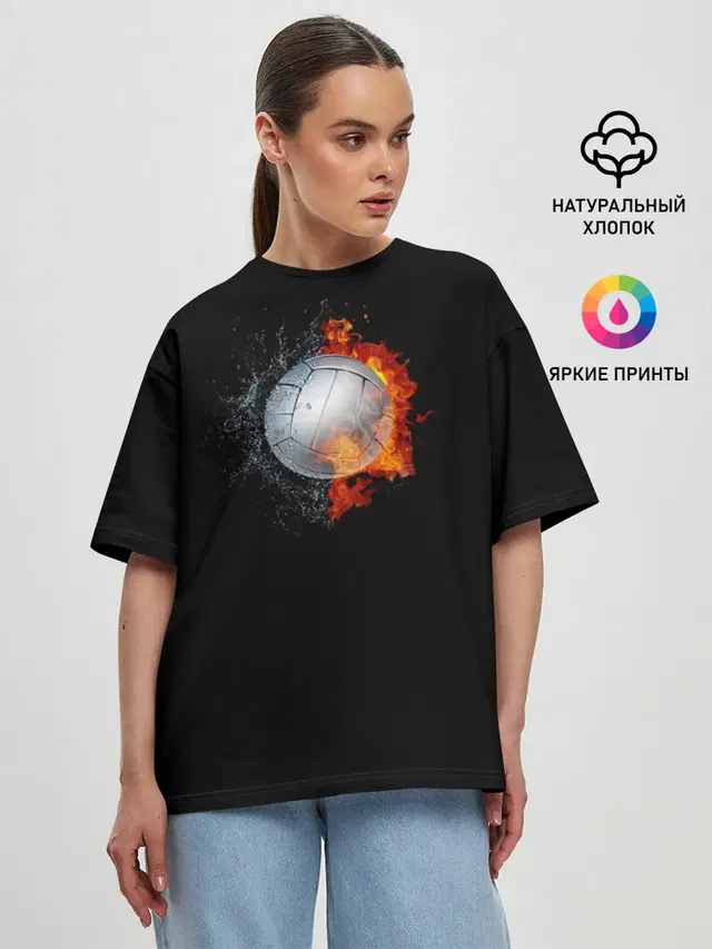 Женская футболка оверсайз