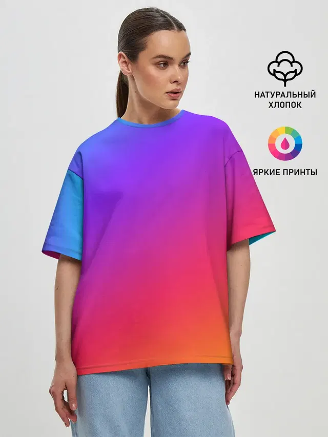 Женская футболка оверсайз