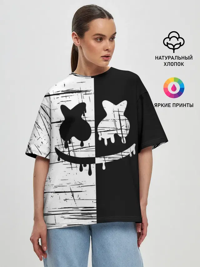 Женская футболка оверсайз