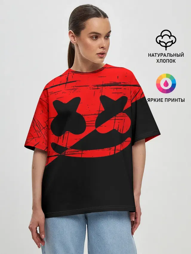 Женская футболка оверсайз