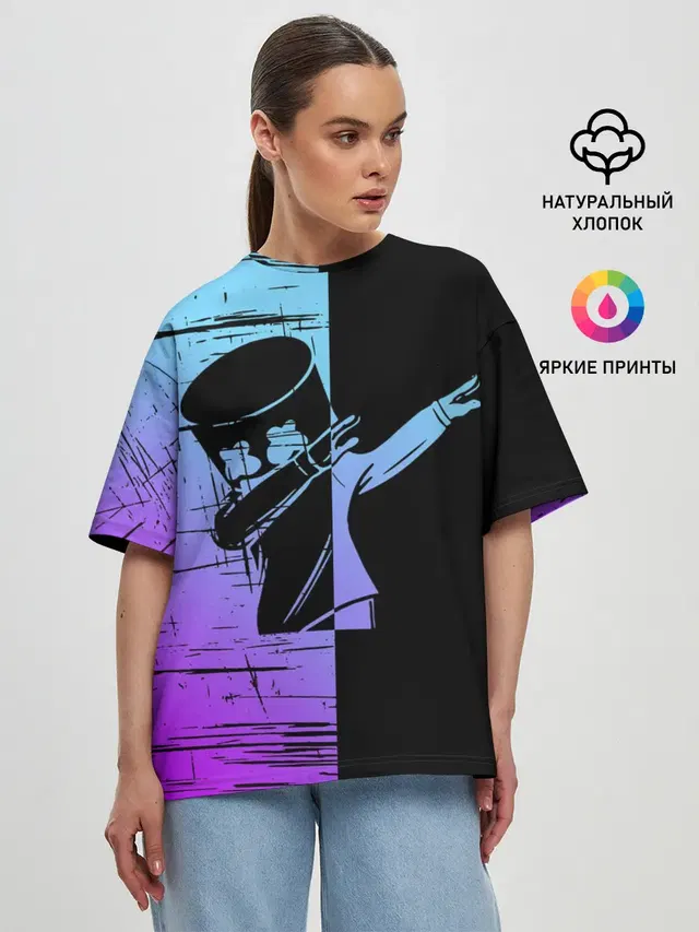 Женская футболка оверсайз
