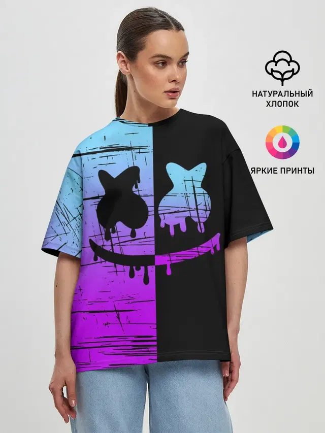 Женская футболка оверсайз