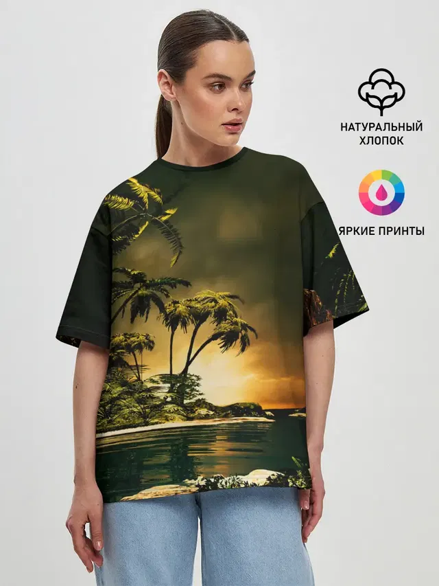 Женская футболка оверсайз