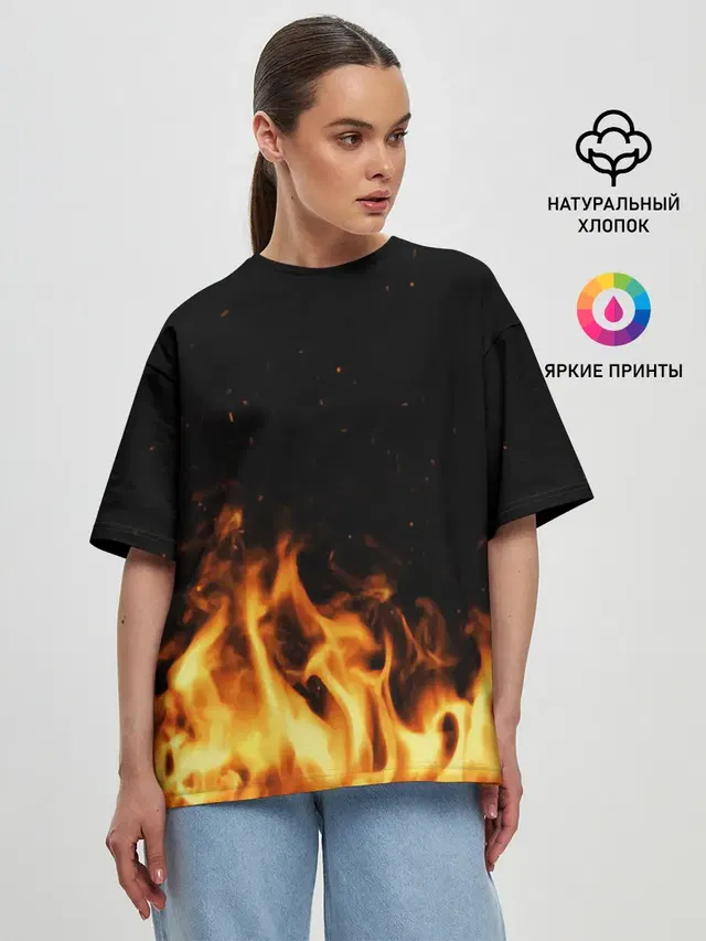 Женская футболка оверсайз