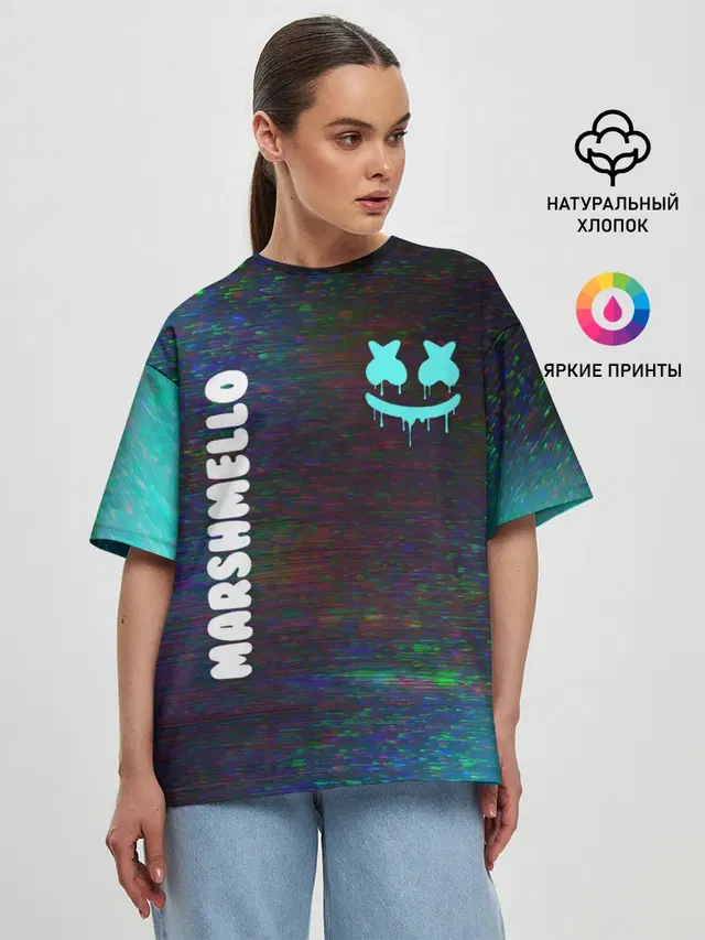 Женская футболка оверсайз