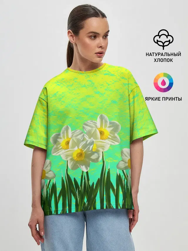 Женская футболка оверсайз