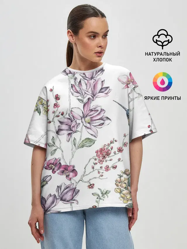 Женская футболка оверсайз