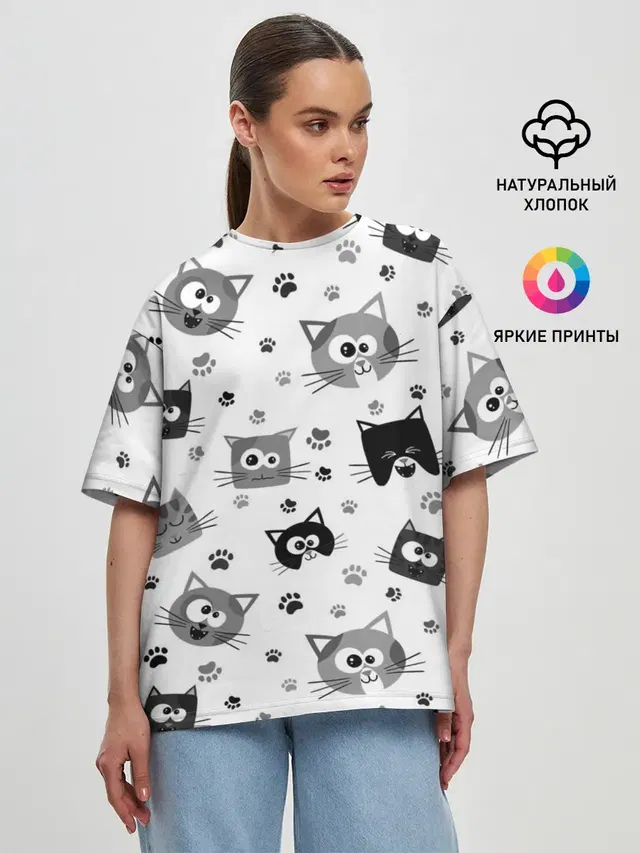 Женская футболка оверсайз