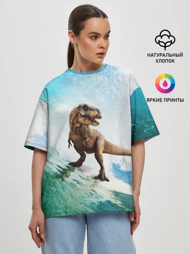 Женская футболка оверсайз