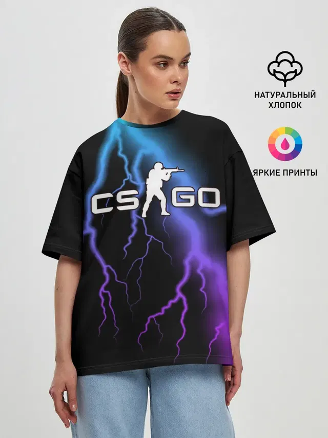 Женская футболка оверсайз