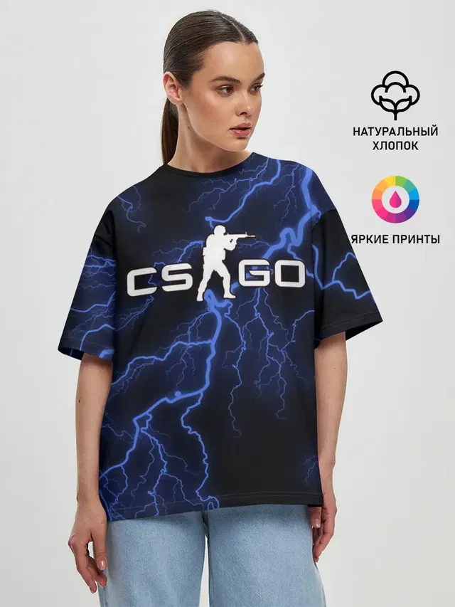Женская футболка оверсайз