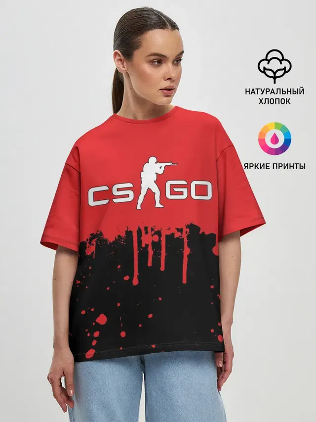 Женская футболка оверсайз