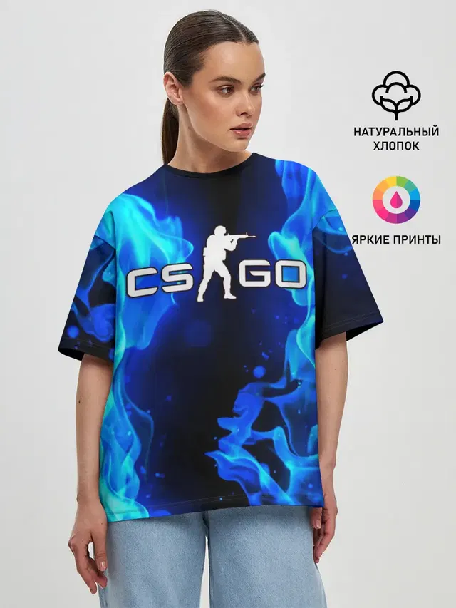 Женская футболка оверсайз