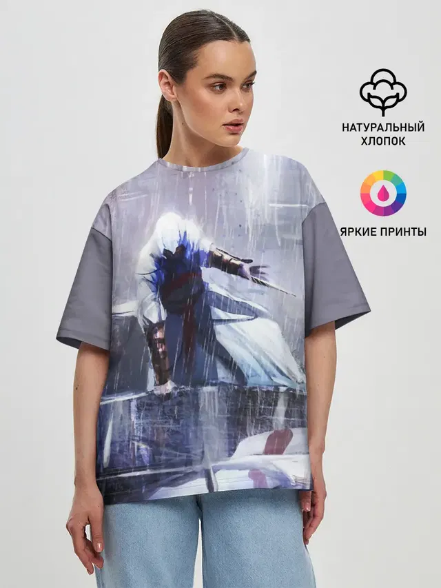 Женская футболка оверсайз