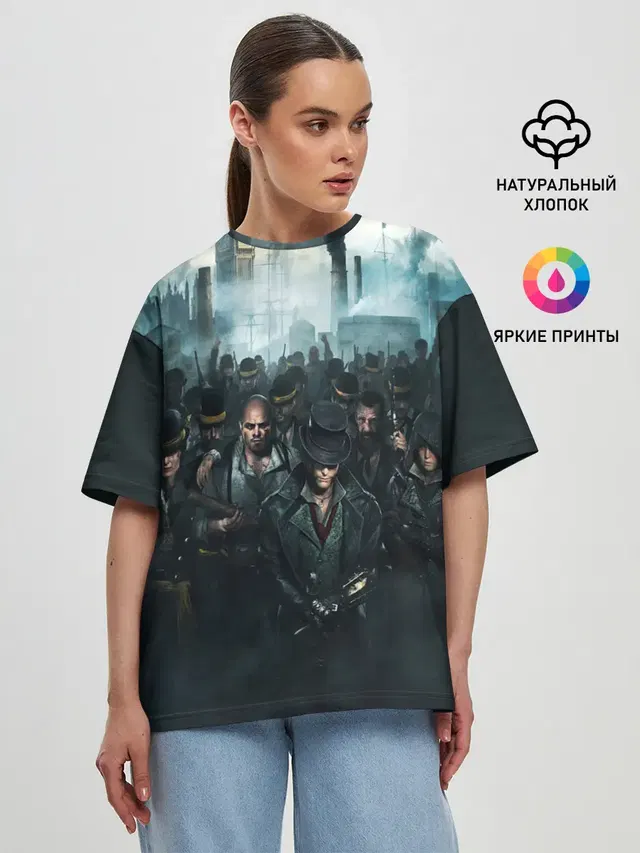 Женская футболка оверсайз