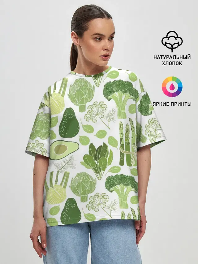 Женская футболка оверсайз
