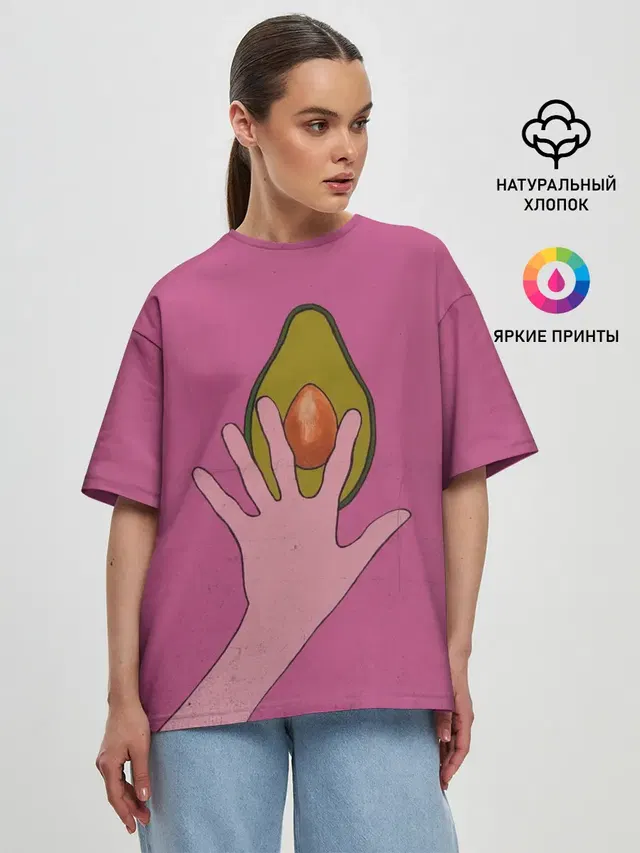 Женская футболка оверсайз