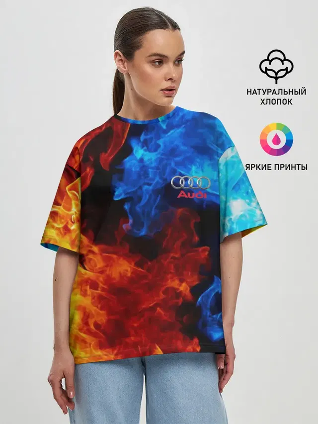 Женская футболка оверсайз