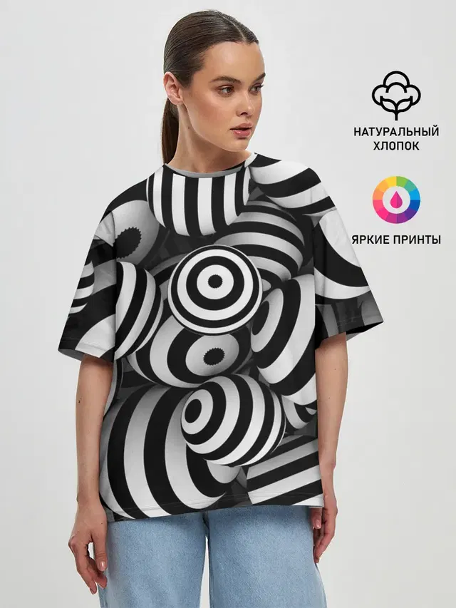 Женская футболка оверсайз