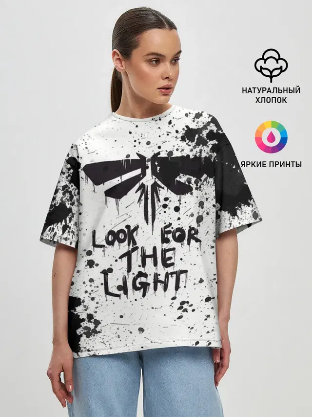Женская футболка оверсайз с принтом «Ink splatter»