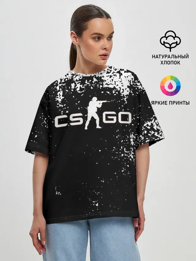 Женская футболка оверсайз
