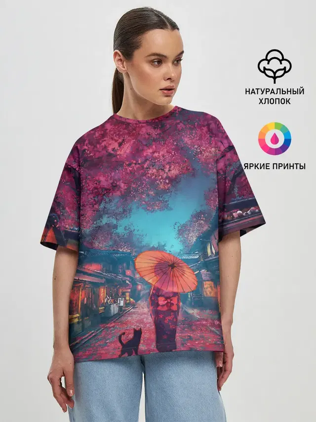 Фестиваль сакуры кот и гейша