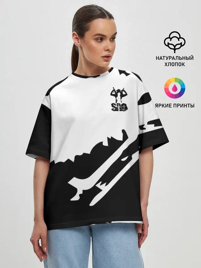 Женская футболка оверсайз