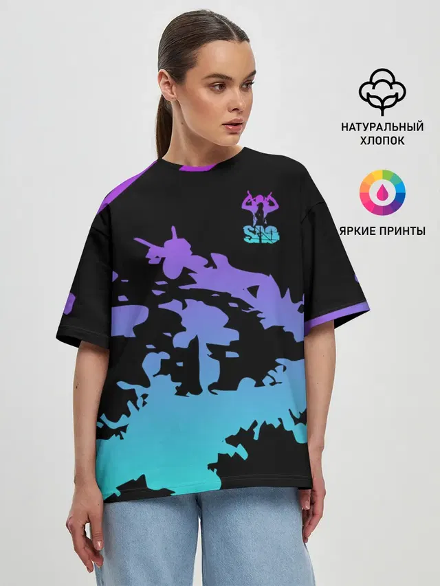 Женская футболка оверсайз