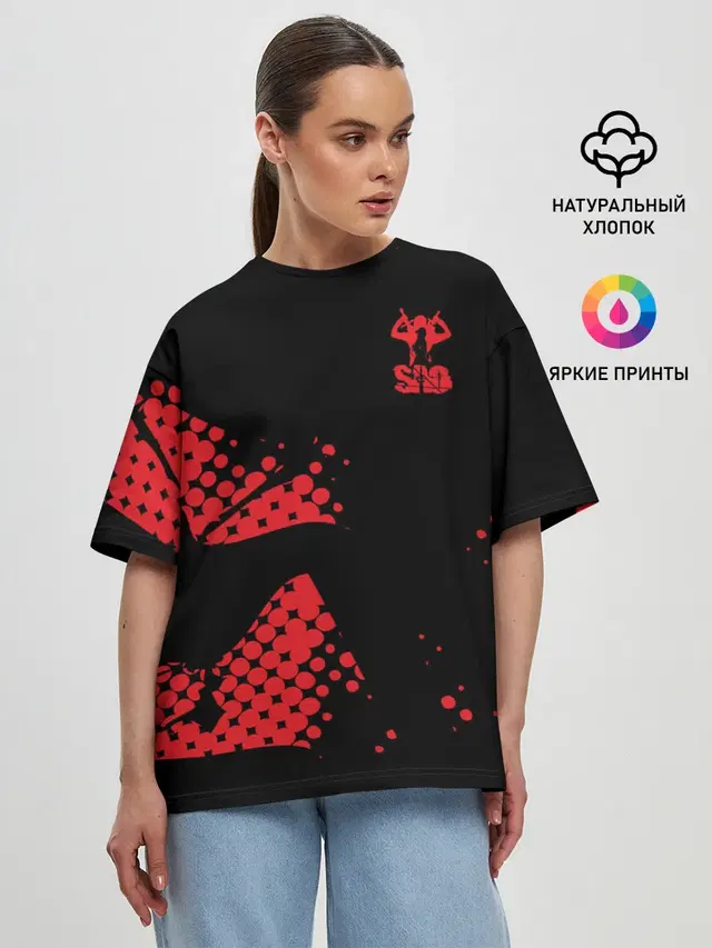 Женская футболка оверсайз