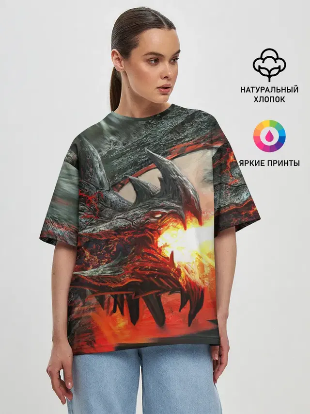 Женская футболка оверсайз