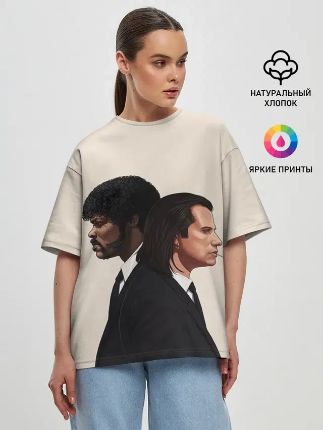 Женская футболка оверсайз