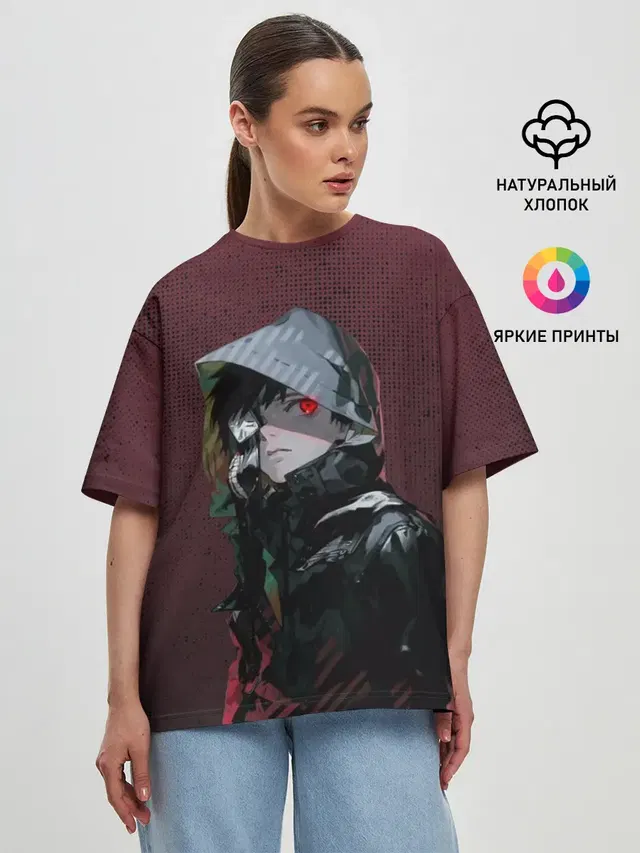 Женская футболка оверсайз