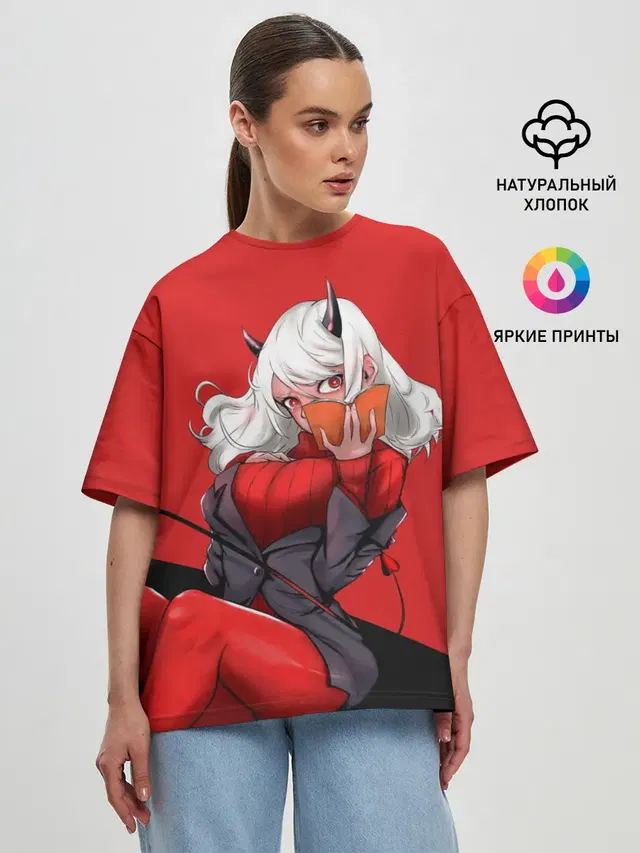Женская футболка оверсайз