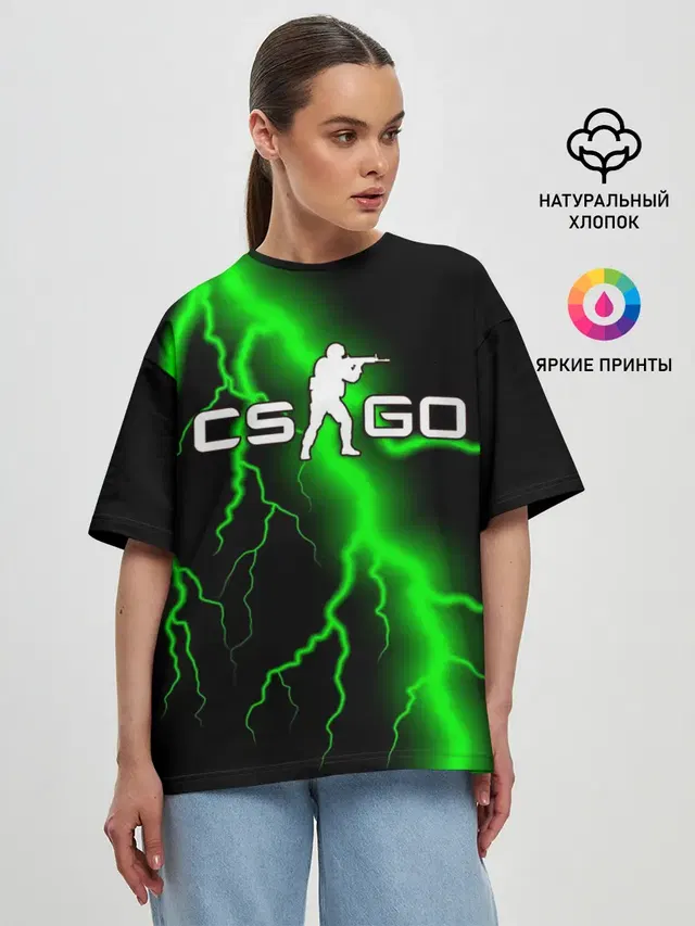 Женская футболка оверсайз