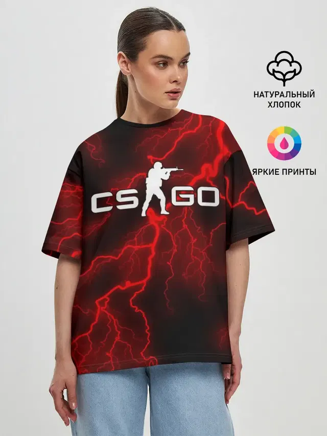 Женская футболка оверсайз