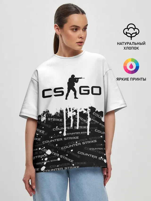 Женская футболка оверсайз