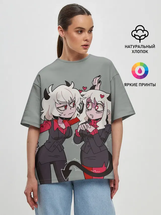 Женская футболка оверсайз