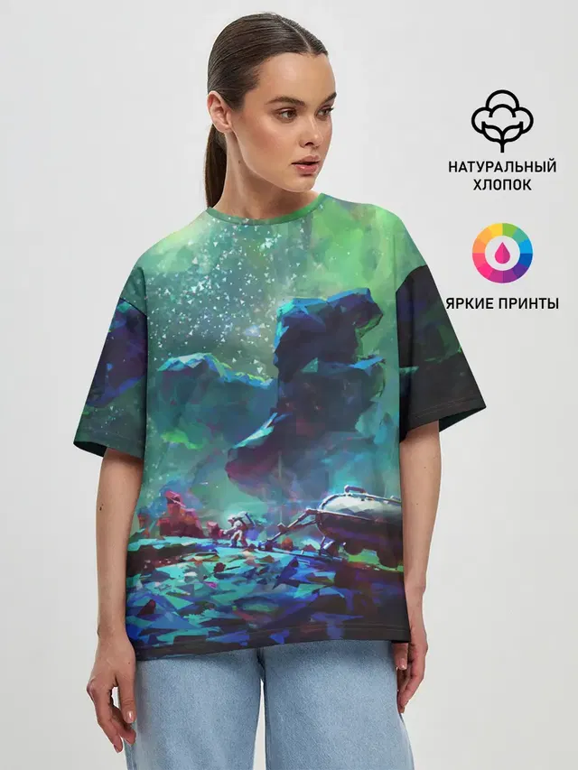 Женская футболка оверсайз