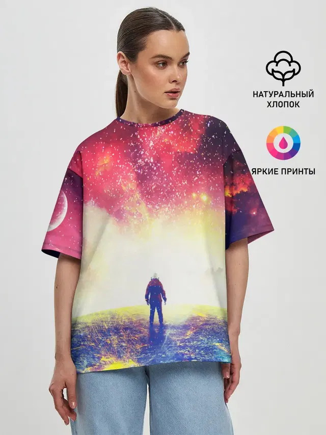 Женская футболка оверсайз