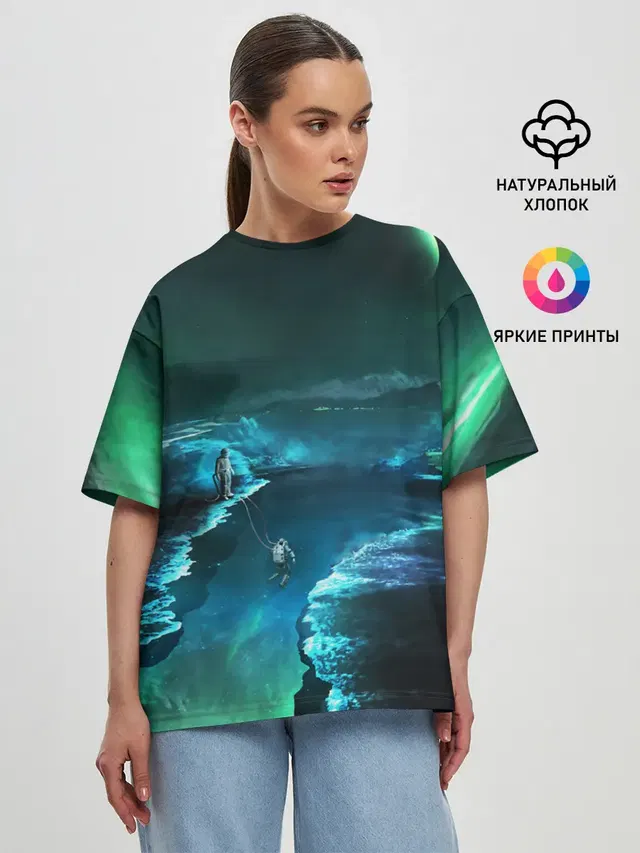 Женская футболка оверсайз