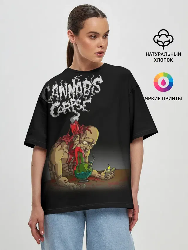 Женская футболка оверсайз