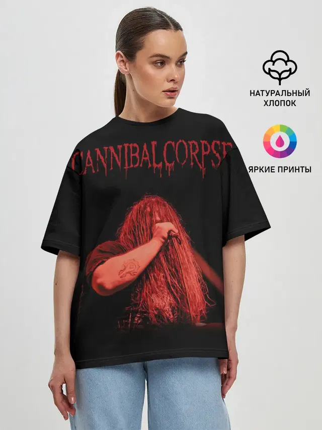 Женская футболка оверсайз