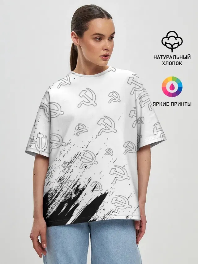 Женская футболка оверсайз
