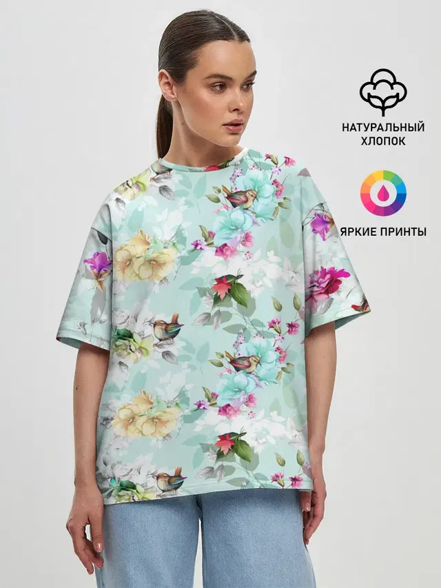 Женская футболка оверсайз